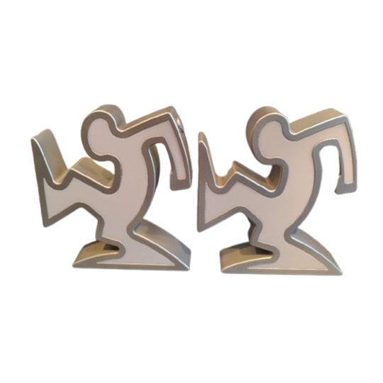 Set Osvaldo Cavandoli Keith Haring La Linea Lampen Grijs 1