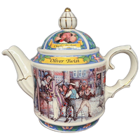 Vintage Sadler Theepot Uit De Klassieke Lyric-serie Gewijd Aan Charles Dickens "oliver Twist".