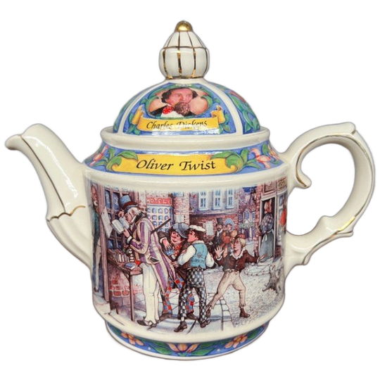 Vintage Sadler Theepot Uit De Klassieke Lyric-serie Gewijd Aan Charles Dickens "oliver Twist". 1