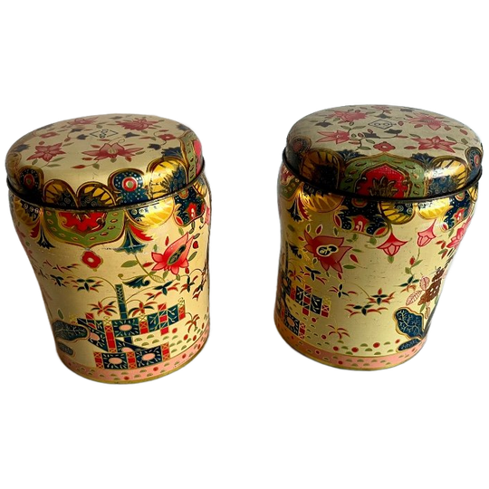 2x Vintage Blik Co-op Jaren 50 1