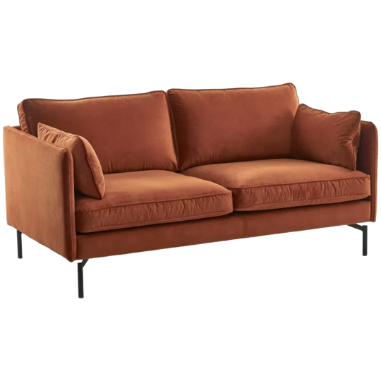 Polspotten | 2-zits Bank Velvet Rust 1