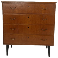 Scandinavisch Vintage Teak Fineren Ladekast Floro