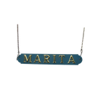 Marita, 2 X Vintage Metalen Naamborden Van Schip, Boot thumbnail 1