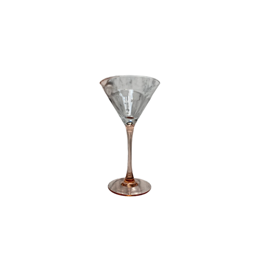 6X Martini Glas / Cocktail Glazen Met Roze Steel - Luminarc | Kerst