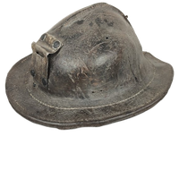 Antieke Lederen Mijnwerkershelm