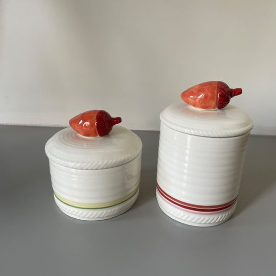 &klevering Anouk Kramer Voorraadpotten Set 2x Herfst Wit 1
