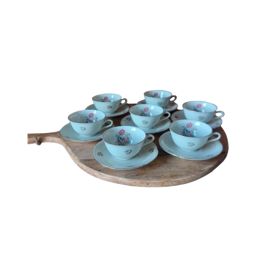 7 Delig Jaren 40 Servies Van Bavaria, Heel Dun Porselein 1
