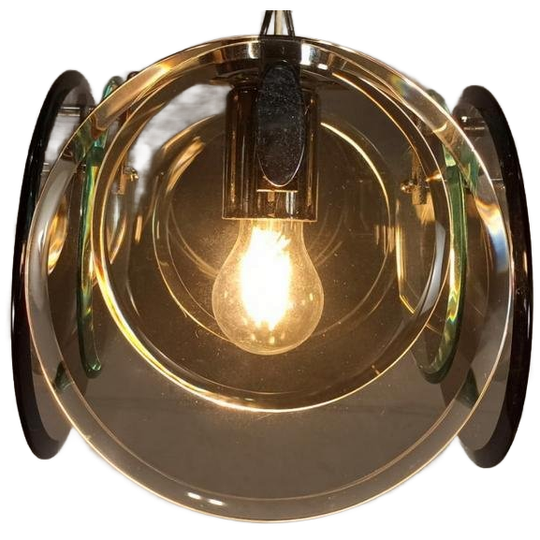 Vintage Italiaans Design Glazen Hanglamp Door Veca 1