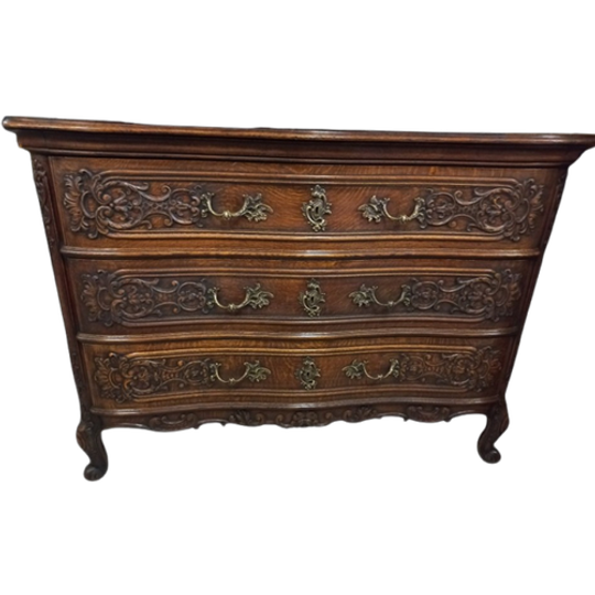 Louis Xv Commode In Massief Eikenhout. 1
