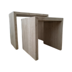 Italy Travertine Nest Tables 70 'S thumbnail 1