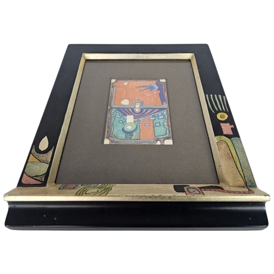 Hundertwasser - Titel 'kleiner Palast' - Kunstdruk - Gesigneerd - 1970 1