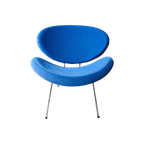 Retro Fauteuil Design Stoel Blauwe Fauteuil thumbnail 1