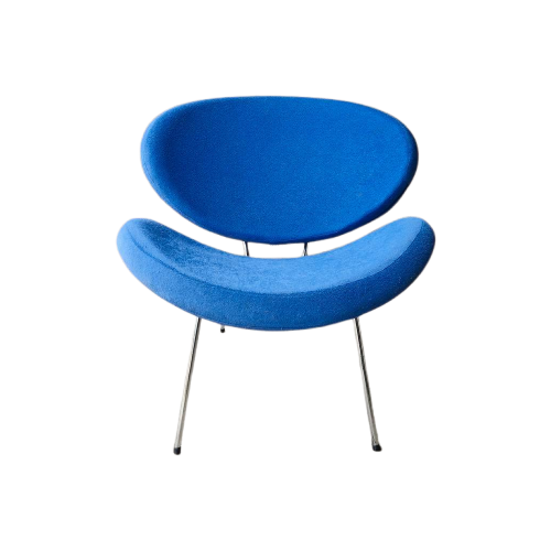 Retro Fauteuil Design Stoel Blauwe Fauteuil