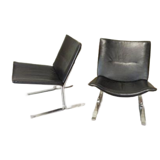 2 Deens Design Vintage Eagle Leren Fauteuils, Kebe Mobler 1