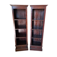 Koloniaal Teakhouten Boekenkasten Afm. 58X34Cm En 180Cm