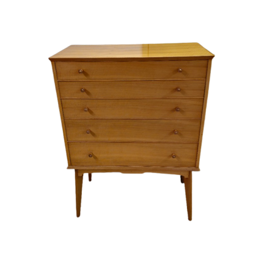 Vintage Alfred Cox Design Hoge Ladekast Ladekastje Kast Kastje 1
