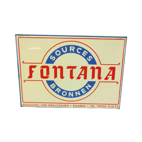 Metalen Reclamebord Fontana 1955