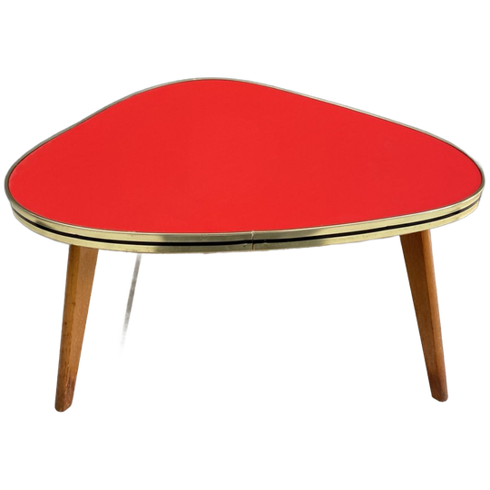 Red Formica Plant Table 1960S 1
