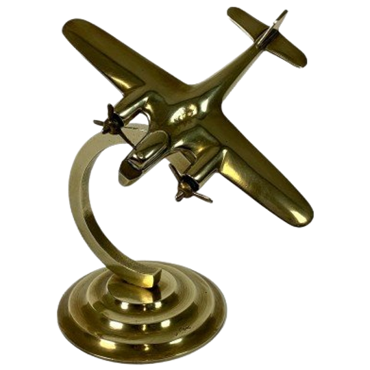 Messing Model Van Een Mosquito Vliegtuig, Jaren 60 1