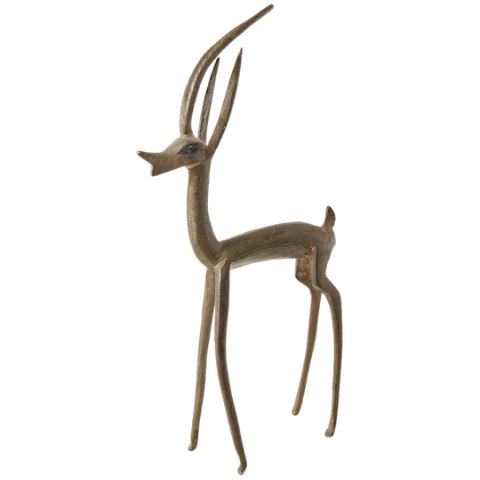 Vintage Beeld Brons Gazelle Beeldje Hert 1