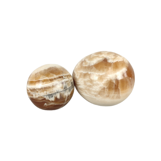 Duo Stenen Bollen (calciet?) 1