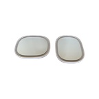 Set Of 2 Ceramic Mirrors Made By Sphinx Holland. Optically Floating Mirror In A White Ceramic Fam thumbnail 1