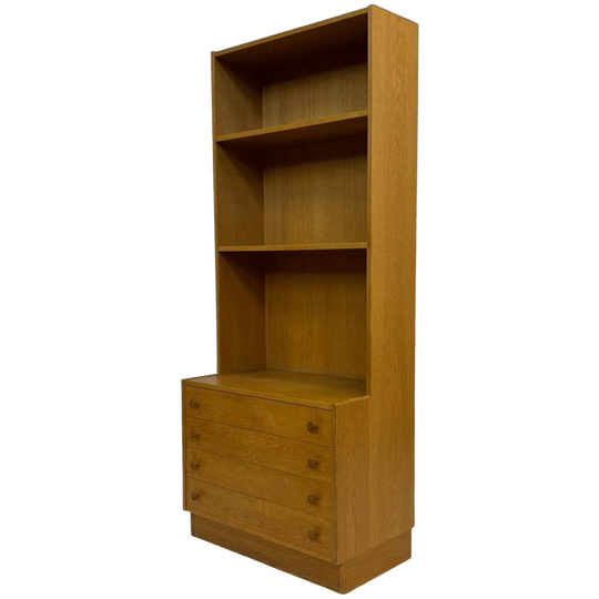 Vintage Kast Boekenkast Wandkast Jaren 60 Eiken Design 1