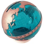 Vintage Spaarpot Globe Spaarpotje Wereldbol thumbnail 1