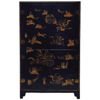 Chinese Kast Antiek Zwart En Goud