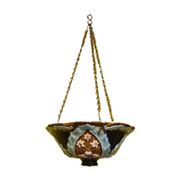 Franse Art Nouveau Majolica Hang Bloempot, Begin 20E Eeuw