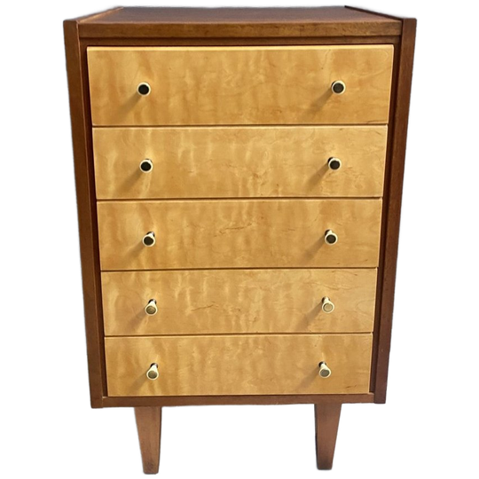Chest Of Drawers In 2-tone Wood 1960s 1