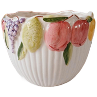 Vintage Bloempot Ribbel Fruit