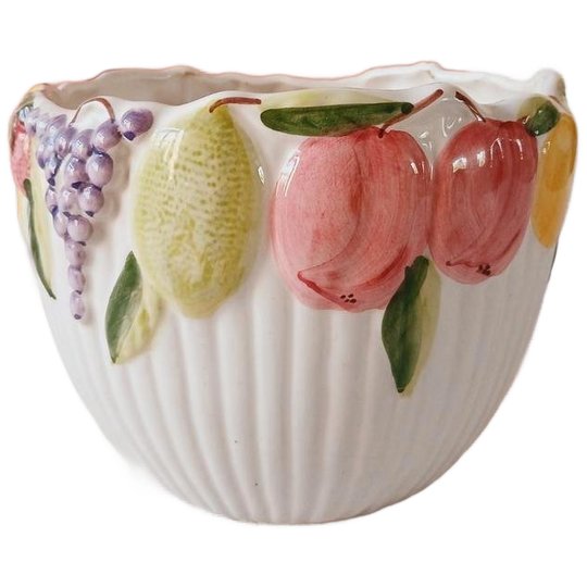 Vintage Bloempot Ribbel Fruit 1