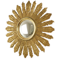 Grote Houten Zonnespiegel Sunburst Butler Xl Spiegel Goud 70Cm