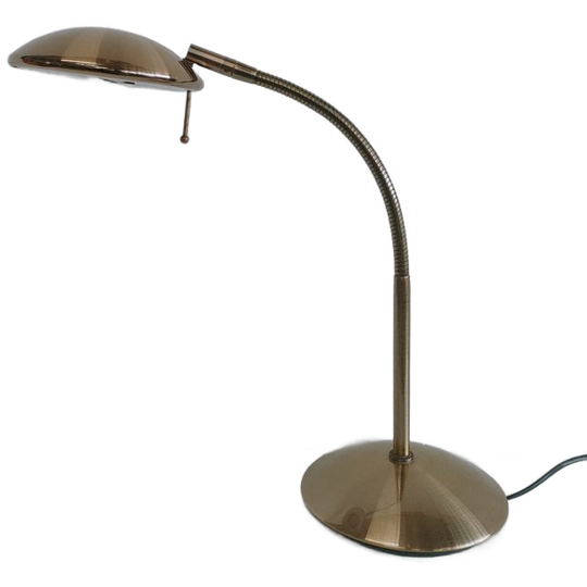 Vintage Gebronsde Style Bureaulamp Buigbare Hals 1