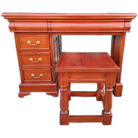 Klassieke Mahonie, Houten Kaptafel, Bureau, Schrijftafel Met