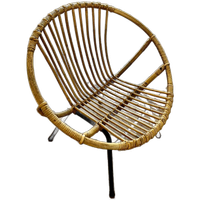 Rohé Noordwolde Rotan Bamboe Fauteuil 1960