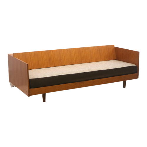 Vintage Daybed / Bank Van Teakhout Gemaakt In De Jaren '60