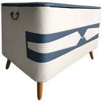 Jaren 50 Opbergkist Voetenbank Ottoman Americana