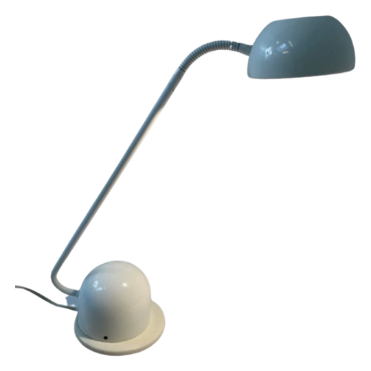 Table Lamp - 1980’S - Hustadt Leuchten - White - Adjustable Gooseneck 1