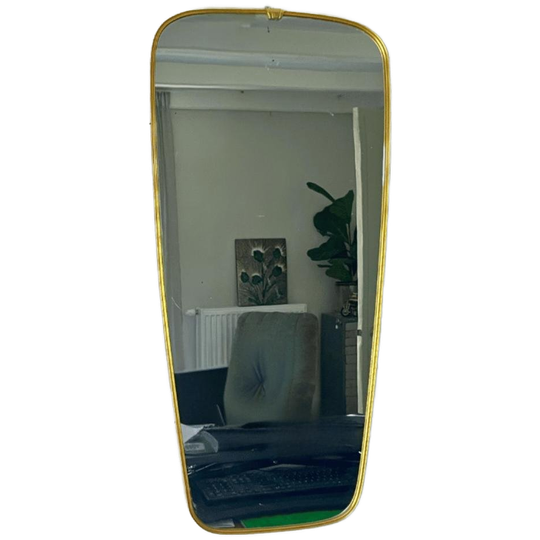 Vintage Wandspiegel 90 Cm Goud, Afgeronde Hoeken 1