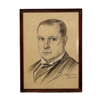 Antieke Tekening / Portret 1924