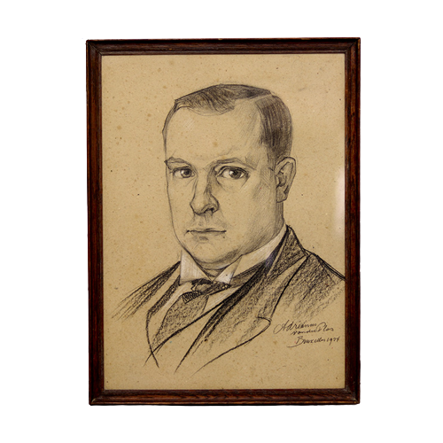 Antieke Tekening / Portret 1924