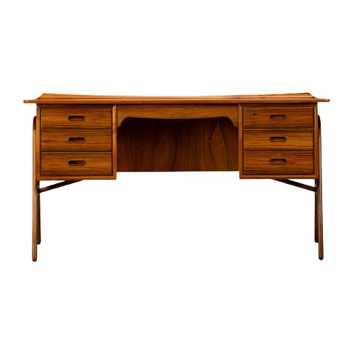 Deens Design Palissander Desk By Svend Age Madsen Gemaakt Door Hp Hansen, 1960S