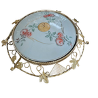 Large Floral Ceiling Lamp 1950s thumbnail 1