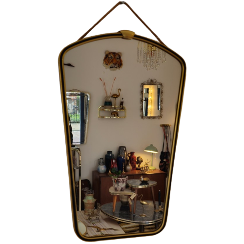 Vintage Spiegel Wandspiegel Mirror Goud Zwart