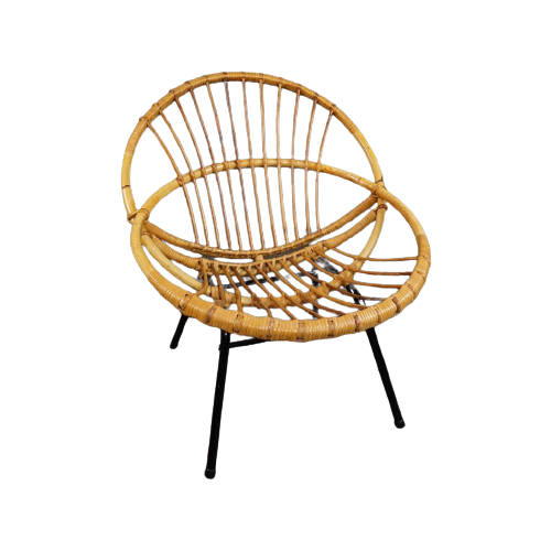 Kenmerkende Rotan Fauteuil, Dutch Design, 1960