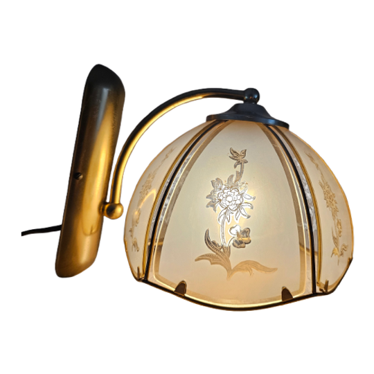 Hollywood Regency Rookglas Wandlamp 1