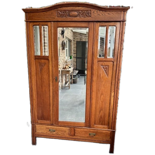 Antieke Jugendstil Kledingkast 1