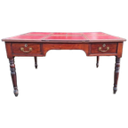Antiek Dubbelzijdig Schrijftafel, Partner Bureau, Bureau Me thumbnail 1